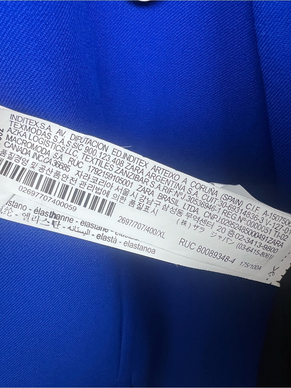 ZARA WOMAN DOUBLE BREASTED BLAZER WITH POCKETS JACKET BLUE 2697/707 XL - Picture 11 of 13